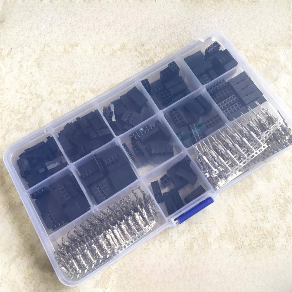 620Pcs 2.54毫米杜邦跳线头连接器外壳与终端套件