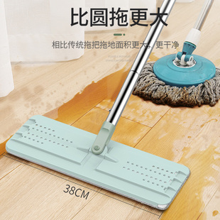 拖把免手洗拖布家用大号挤水x平板托把一拖桶净墩布懒Y人地拖地神