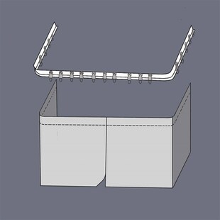 型轨道寝E室上J下铺天花板自粘遮光窗帘 滑轨床帘上铺免打孔黏贴式