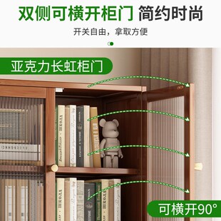 书架a多功能置物架简约落地防尘简易家用客厅收纳储物多层书 中式