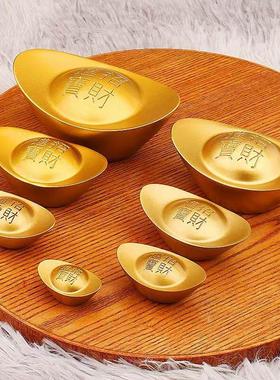纯铜实心招财大号金元宝摆件招财聚财合金工艺品家居客厅玄关装饰