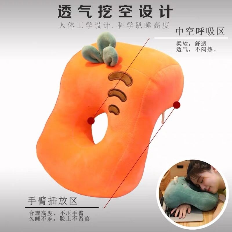 午睡枕腰靠靠枕午休枕午休神器学生趴趴I枕可爱透T气办公室抱枕靠