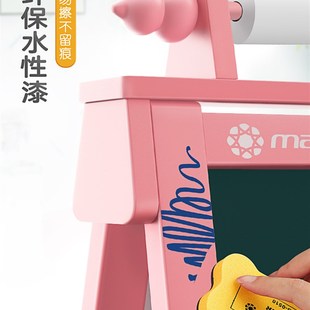 小孩家用学习双面磁性写字涂鸦S可擦无尘画板画 儿童小黑板支架式