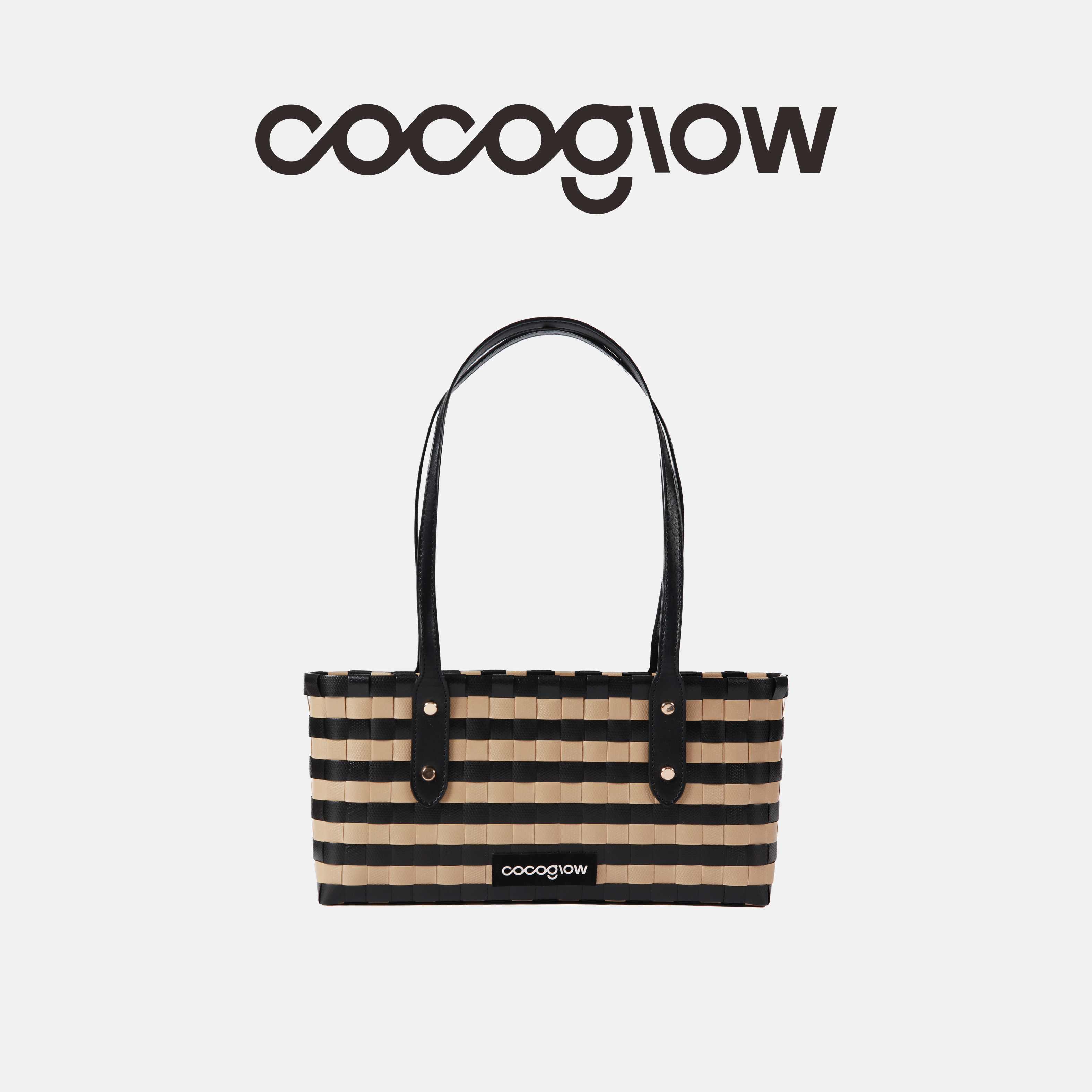 cocoglow波士顿小号系列菜篮子手工编织包女士腋下包编织包图片