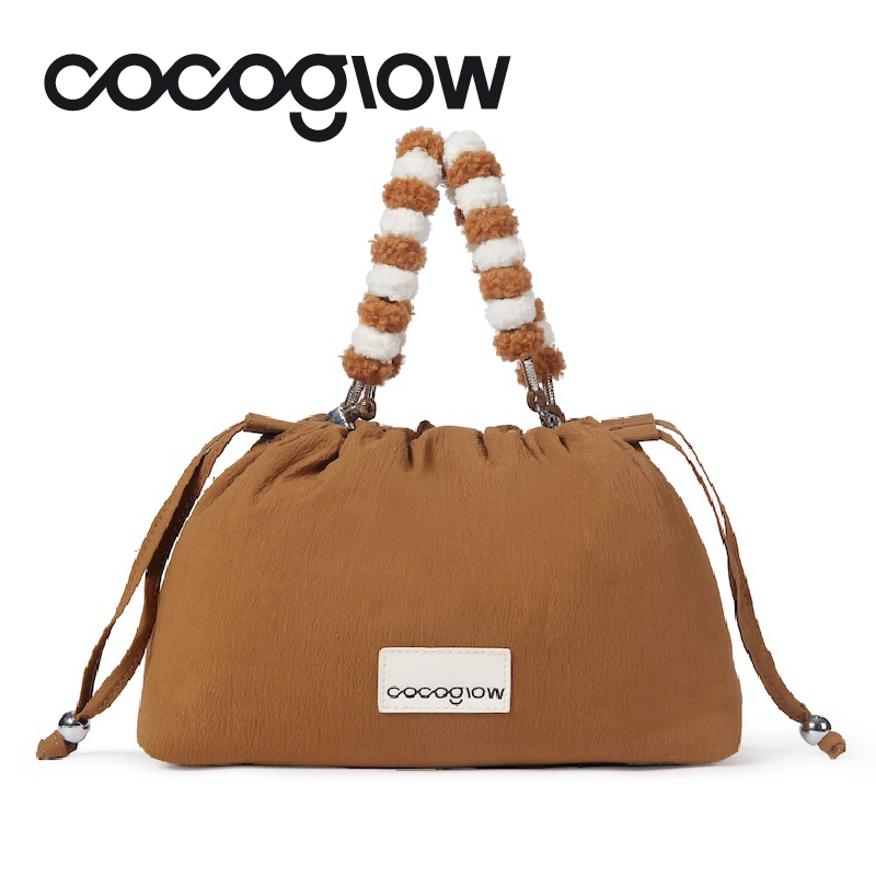 cocoglow小笼包系列小号抽绳充棉手提包女小众云朵包手提斜挎包