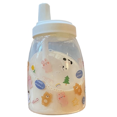 珍珠奶茶a吸管杯大人粗吸管水杯女生玻璃杯子大容量耐热喝粥水杯