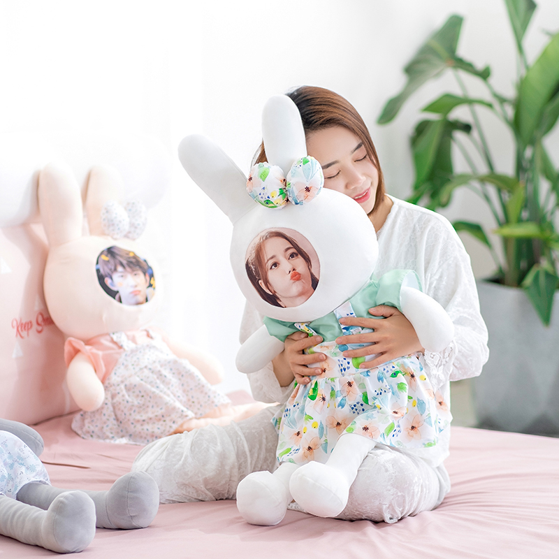 人形玩偶定制真人像女朋q友头像照片情侣人偶抱枕diy人脸娃娃公仔