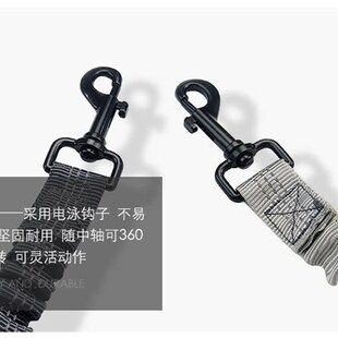 宠物用品反光双头带牵狗一拖二牵可伸缩反光狗狗牵引带