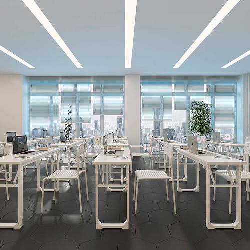 培训桌椅折叠办公桌会议长条桌椅组合条形现代学生折叠双人课桌椅