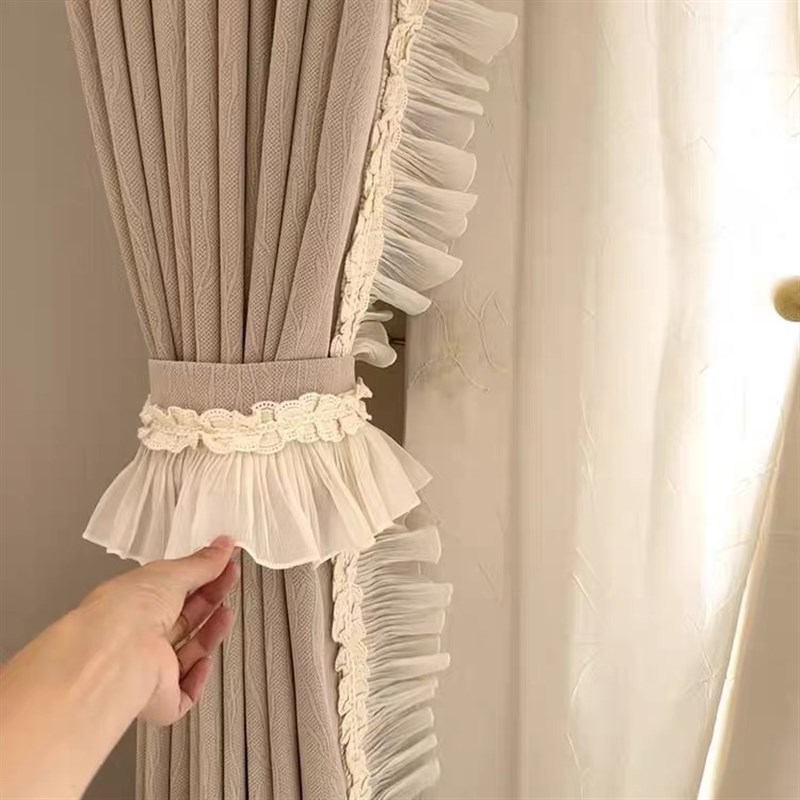 休莉纺织窗帘配件花边法式浪漫风琴百褶边可零剪