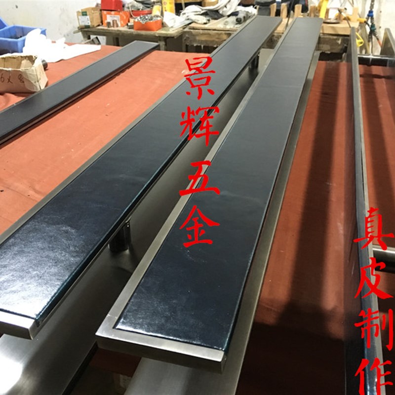 酒店包厢门豪华大门拉手 玻璃门实木门把手 不锈钢包皮革大拉手