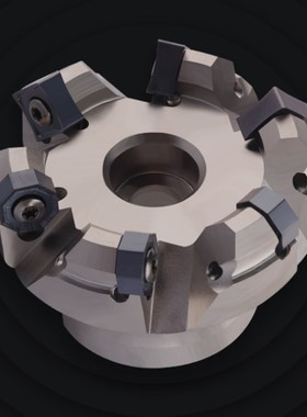 数控45度铣刀盘快进给飞刀盘重切削平面面铣刀16角ONMU050505刀片