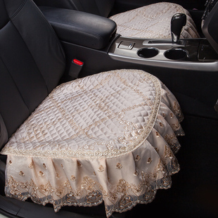新款 后排座垫座套 蕾丝汽车坐垫四季 通用防滑女神无靠背三件套冬季