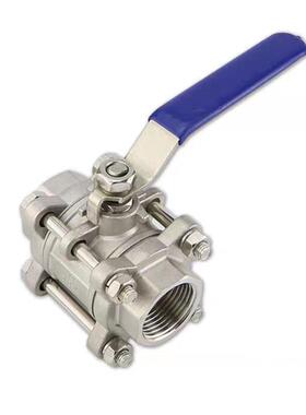 Q11F不锈钢美标NPT内螺纹三片式球阀直通G直螺丝扣水管开关阀门