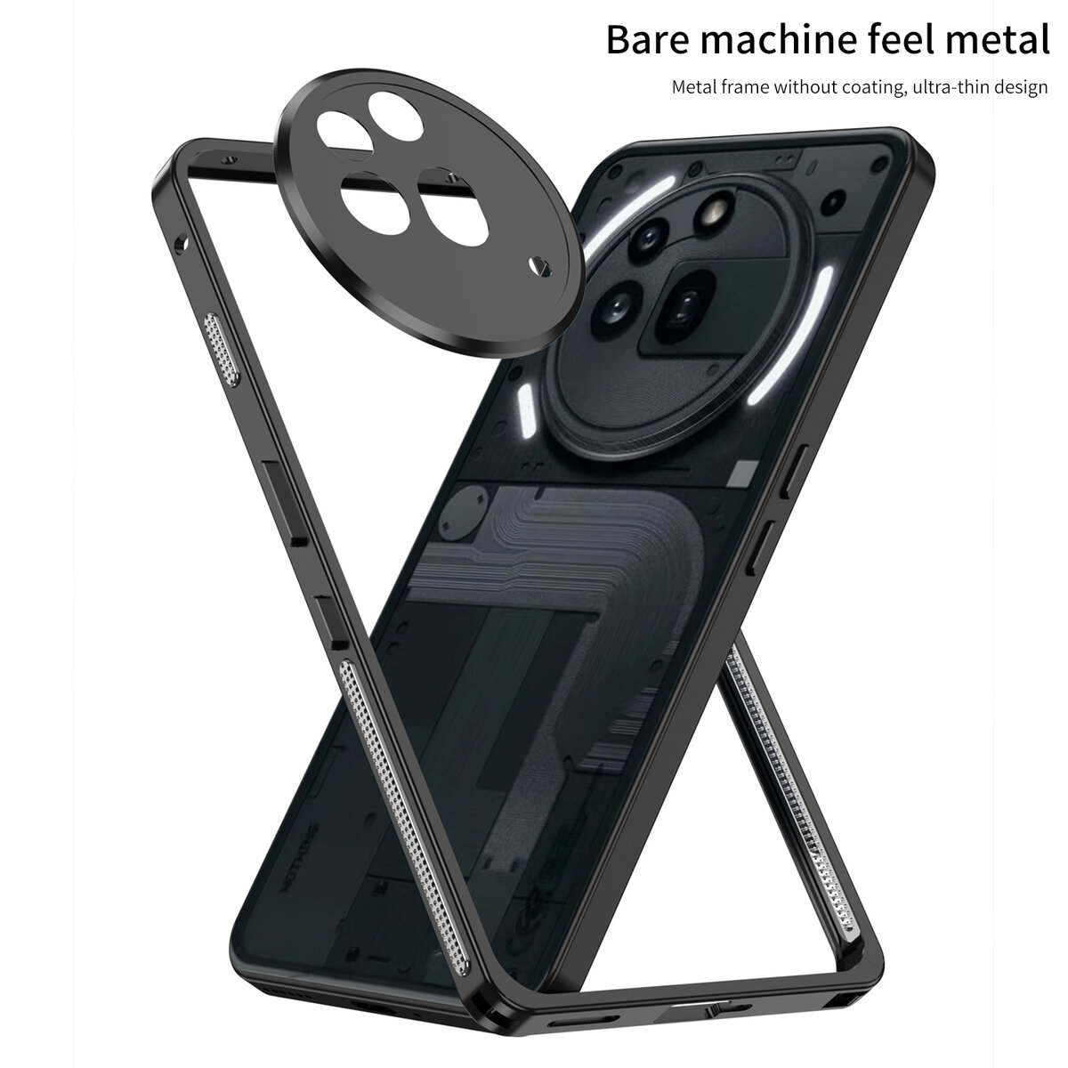 适用于nothing phone3a超薄散热金属边框手机壳phone3/3apro海马扣设计保护套