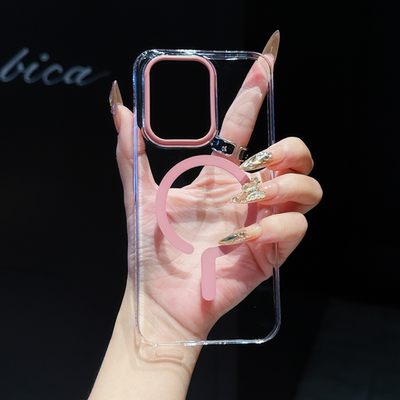 适用荣耀400手机壳新款问号磁吸超薄透明PC硬壳荣耀400pro高级感荣耀power全包防摔保护套时尚男女情侣款500p