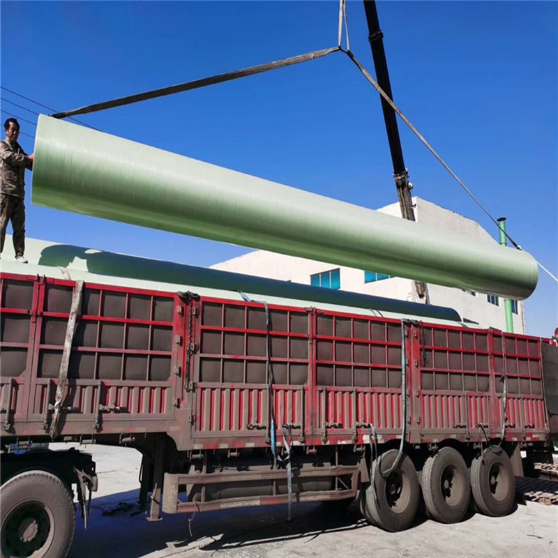 玻璃钢通风除臭管道市政排水排污大口径缠绕夹砂管电缆保护管顶管