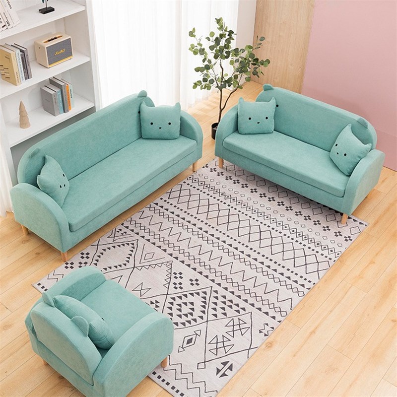 小户型可爱布艺可拆洗小客厅卧室书房出租屋小双人三人位休闲沙发