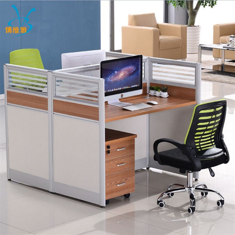 办公家具职员办公桌4人位组合屏风卡座员工简约现代电脑长条桌椅