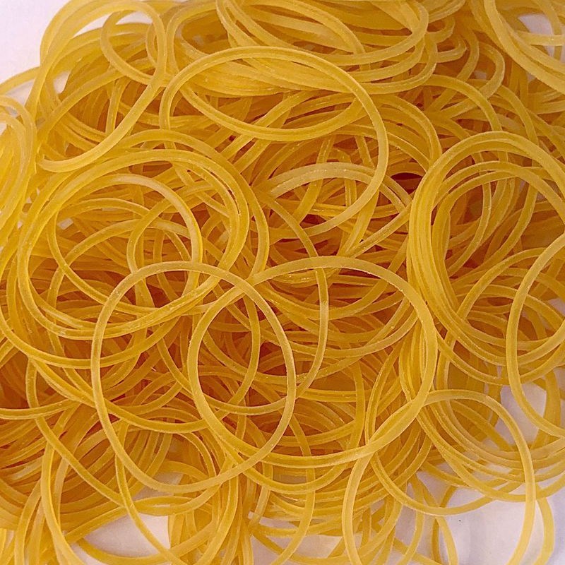 细条高弹力橡皮筋一次性捆菜绑钱扎胶袋橡胶圈黄色牛筋一斤装