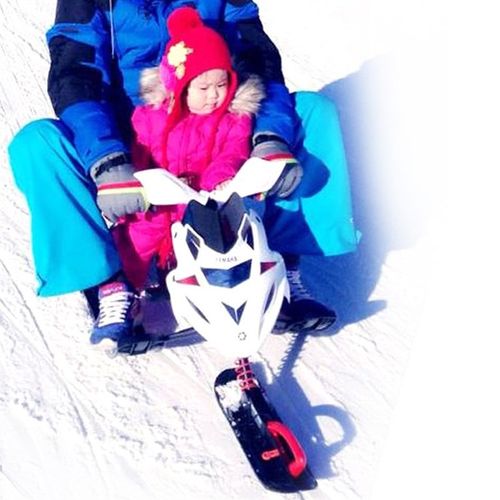滑太乐儿童雪地摩托车带刹车冰车滑雪板成人雪橇爬犁滑雪车装备