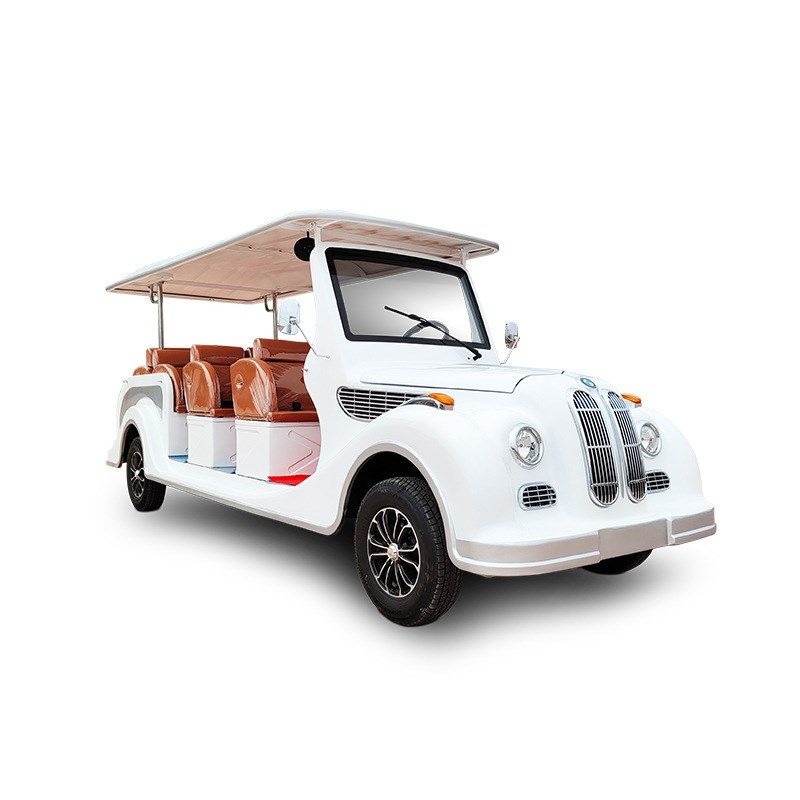 旅游景区游览四轮观光车电动巡逻车8-14座复古电动观光接待老爷车