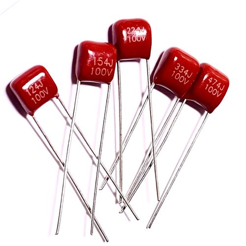 CBB电容CL21X 100V104/124/154/184J P=5MM 聚酯薄膜电容规格齐全