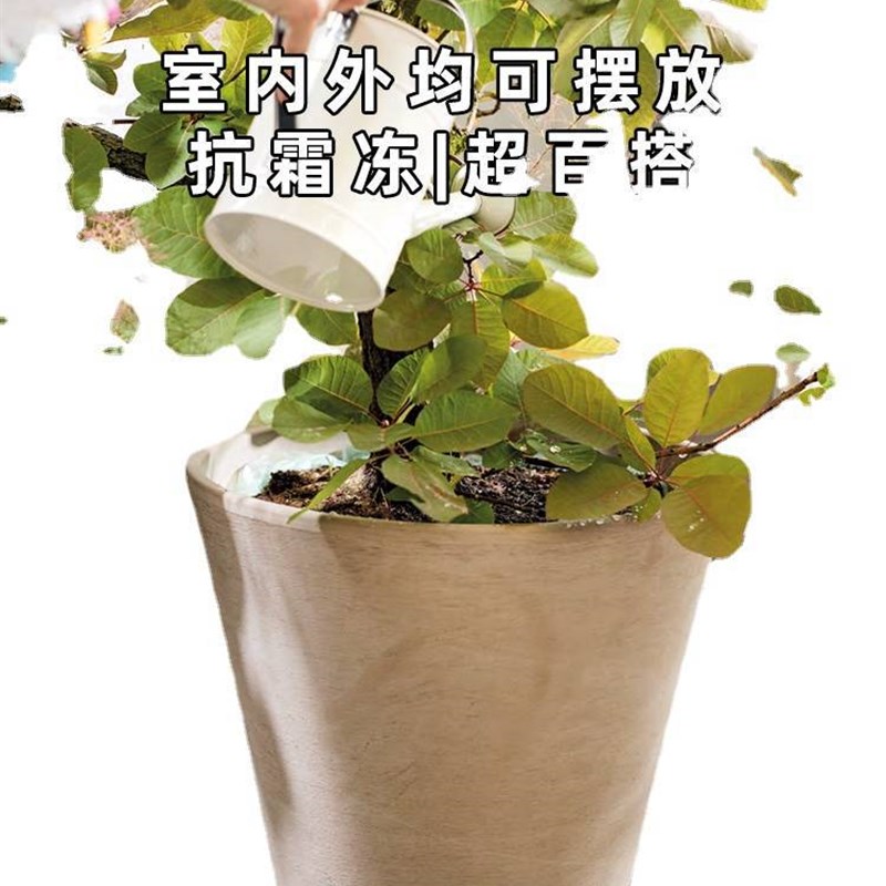 帝罗马特大口径深高红陶粗陶户外花园庭院陶瓷花盆