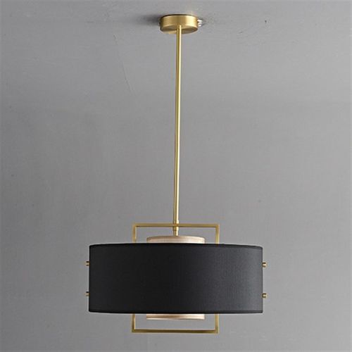 现代新中式吊灯圆形布艺客厅卧室灯具复古温馨书房酒店餐厅灯