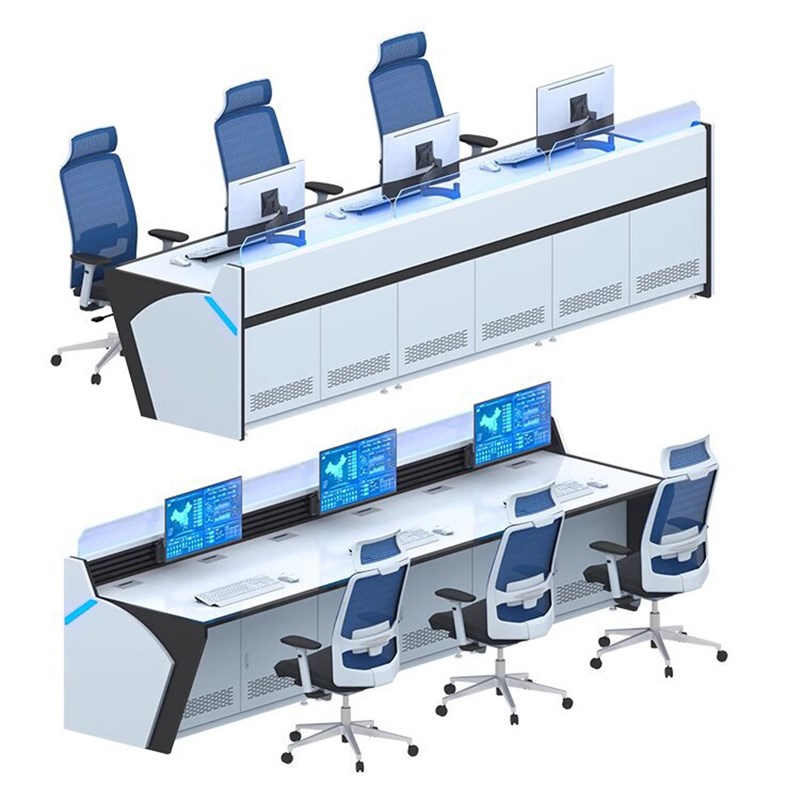 现代科技感烤漆指挥中心控制台操作台数据恢复台安防中心监控台调