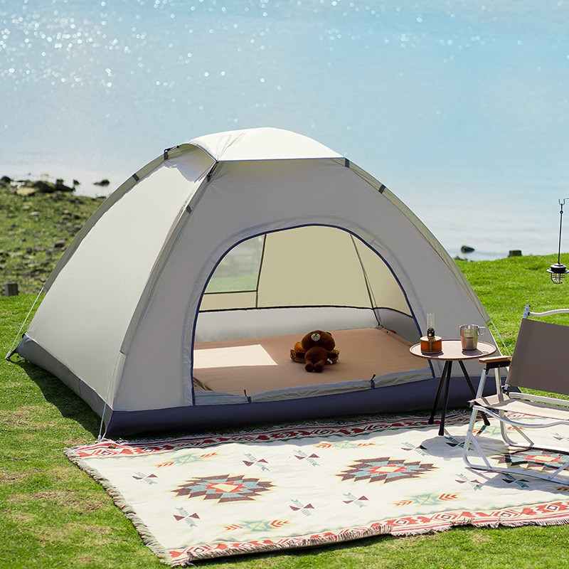户外速开帐篷单双人3-4人自动拋帐帐篷野营野餐露营沙滩帐篷