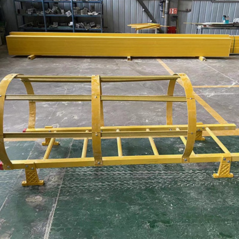 玻璃钢操作走道登高直爬梯 深井维修污水井爬梯 玻璃钢爬梯护笼