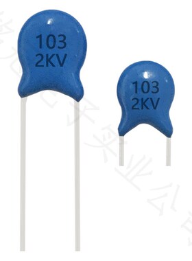 现货销售2KV103K陶瓷电容 2000V103K 10NF 蓝色高压瓷片电容 P5MM