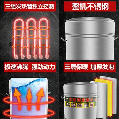晟朗煮面炉商用电燃气煮面桶辣烫功能麻煮/面锅煤气汤粉炉汤面多
