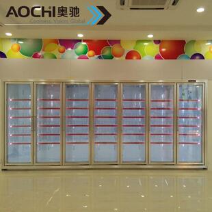 厂家直销各种冷藏冷冻保鲜展示冰柜河源市商超冷链冷库