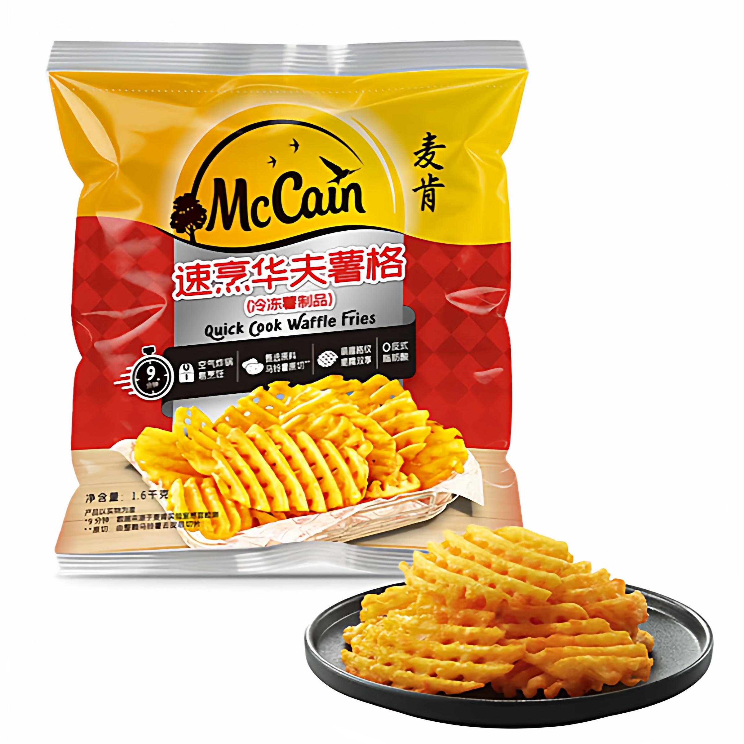 山姆超市代购 麦肯 速烹华夫薯格1.6kg 空气炸锅速食冷冻土豆薯饼
