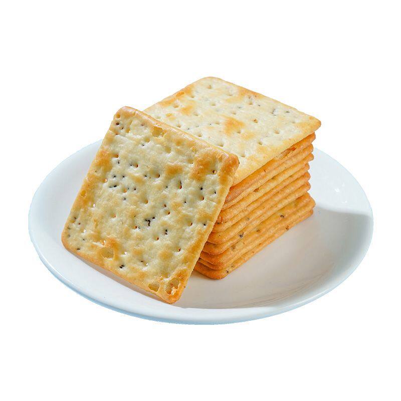 康泉无蔗糖奇亚籽海盐味苏打饼干减脂期解馋零食代餐