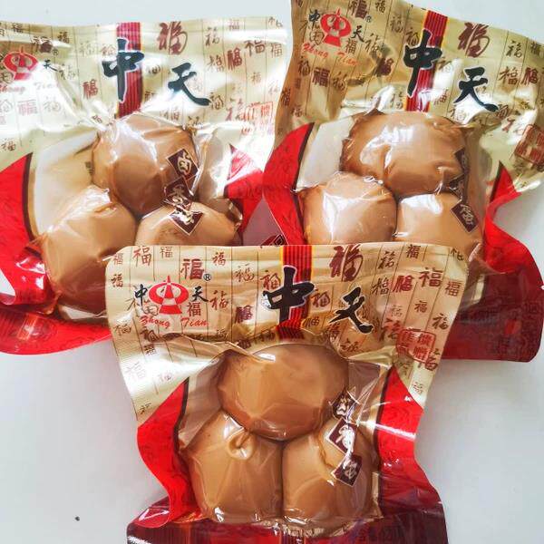 中天卤蛋3个装无壳卤香蛋正宗温州风味开袋即食健康休闲零食泡椒