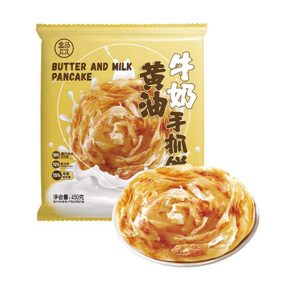 盒马生鲜超市 黄油牛奶手抓饼450g营养快手早餐下午茶 半成品速食