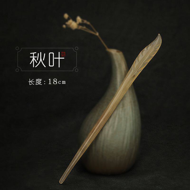 羊角发簪简约高级新中式日常古典