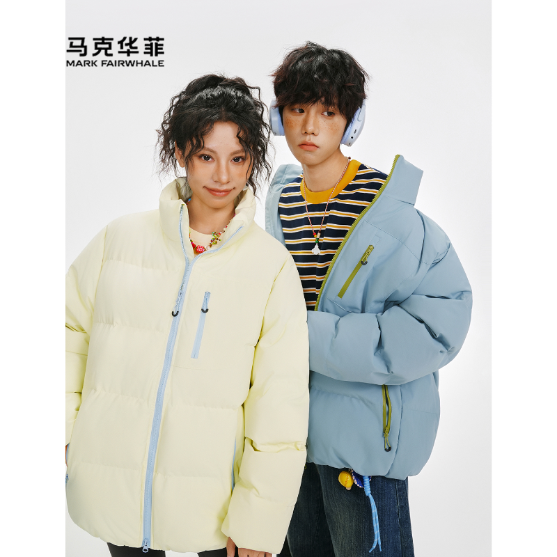 户外运动棉衣冬立领拉链口袋棉服