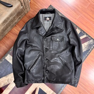日系复古休闲羊皮加州小熊夹克 经典 羊皮加州小熊夹克.新款 男士