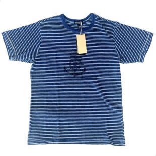 男女短袖 船锚印花纯棉海魂衫 休闲复古时尚 条纹T恤.PJL新品