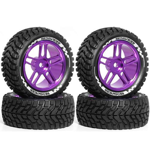 RS红蜘蛛1/10拉力 平跑胎TT01京商FW06田宫XV01金属轮毂XV02R391