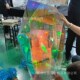 镭射炫彩亚克力板管球体幻彩多色不规则异形装 饰展厅广告加工