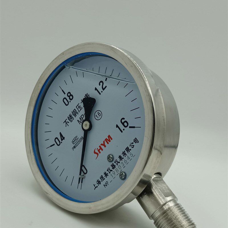 不锈钢耐震压力表YN100BF水压气压油压Y1001.6Mpa抗震真空压力表