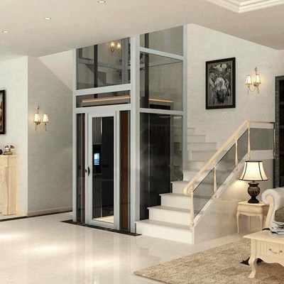 厂家供应别墅升降电梯农村自建房玻璃小型别墅电梯曳引式家用电梯