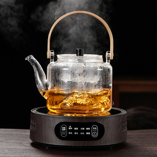 煮茶器家用烧水泡茶养生壶围炉茶具套装 防爆玻璃煮茶壶电陶炉新款
