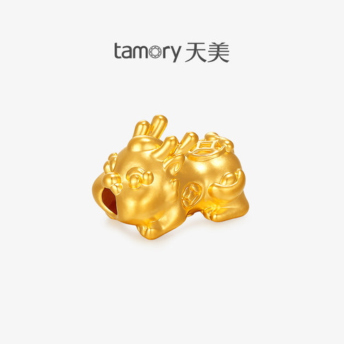 天美珠宝黄金招财小貔貅配件