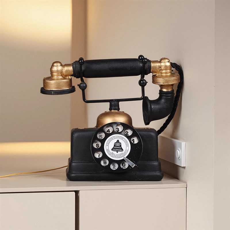 欧式覆古转盘电话机摆件家居客厅店铺柜台咖啡厅酒柜装饰工艺品